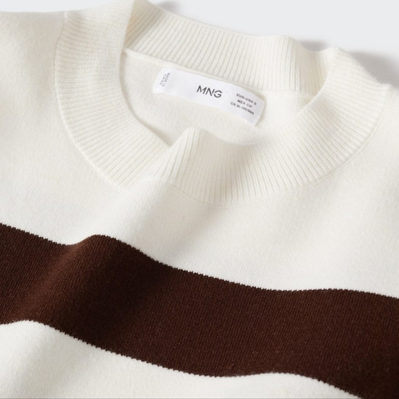Last 1 MANGO Striped knit sweater - Picture 3 of 4